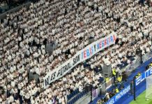 El Bernabéu estalla contra Tebas y Laporta con cánticos por el caso Negreira